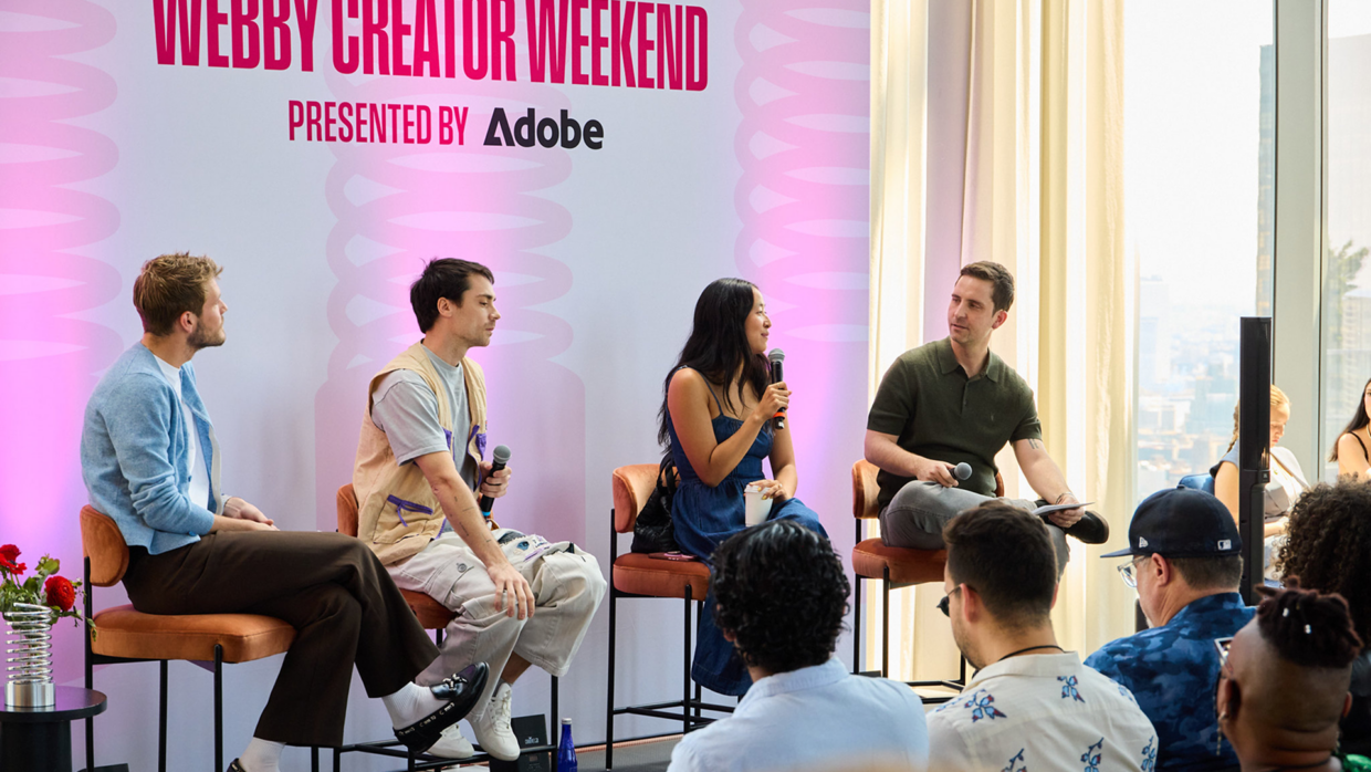 L-R: Davis Burleson, Caleb Simpson, Nadya Okamoto and Jesse Feister 