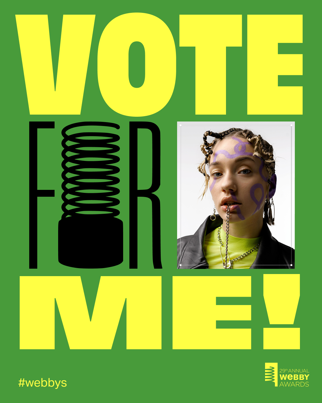 Vote For Me Small Frame Template 1