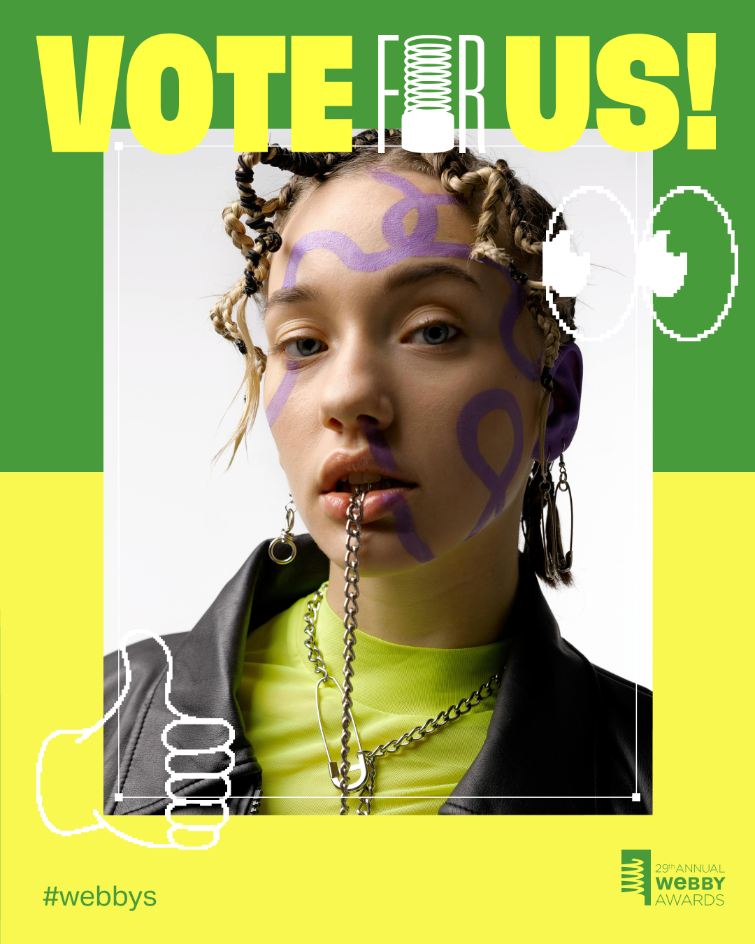 Vote For Us Center Frame Template